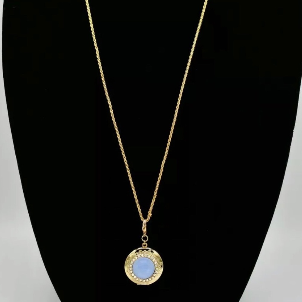 Kirks Folly Lavender Dream Angel Locket Necklace